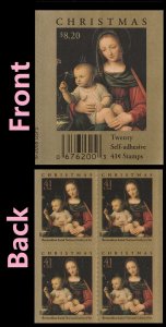 US 4206 Christmas Madonna & Child 41c label block 4 MNH 2007