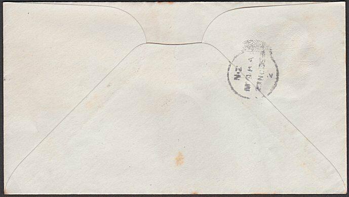 USA 1939 3c South Dakota FDC to New Zealand -  backstamped.................55625