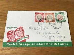 New Zealand 1955 Health  souvenir  stamps cover Ref 55735