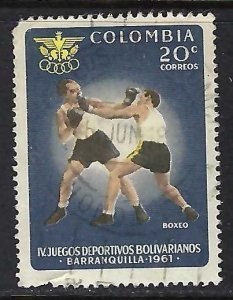 Colombia 738 VFU BOXING Z3112