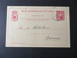 1874 Independent State of the Congo Postcard Cover to Roma Rome Italy