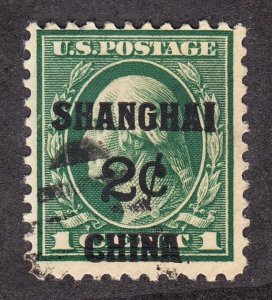 US K1 2c (1c) Shanghai Overprint Used F-VF SCV $70 (001)