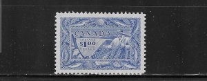 CANADA SCOTT #302 1951 $1 (FISHING) MINT NEVER HINGED