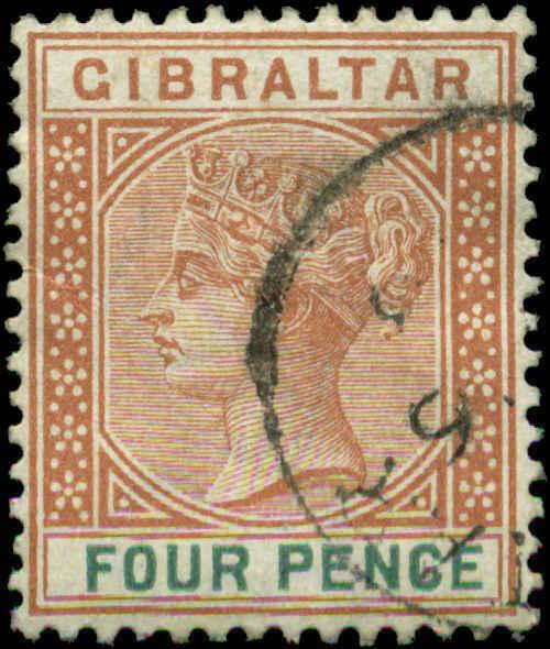 Gibraltar Scott #17 Used