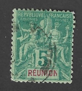 Reunion Scott 37 Used 5c Navigation & Commerce stamp 2018 CV $2.25