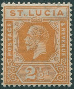 St Lucia 1912 SG97 2½d orange KGV MLH