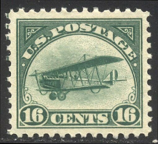 U.S. #C2 Mint XF/SUP NH GEM - 1918 16c Jenny