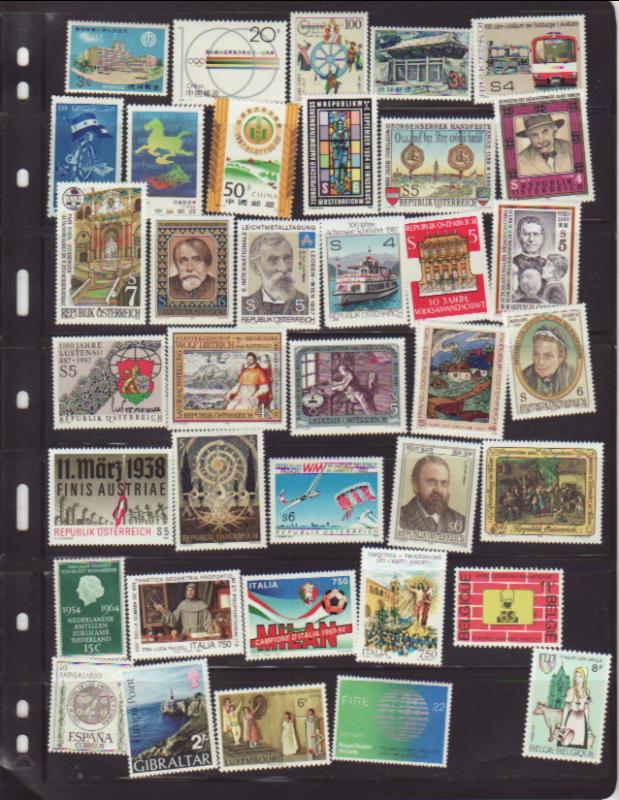 Lot of all different Worldwide Pesky Singles MNH