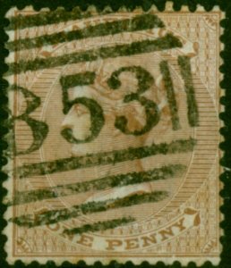 Mauritius 1872 1d Bistre SG58 Fine Used (2)