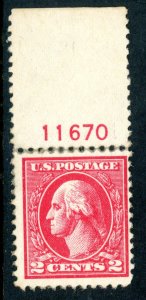 USA 1920 Washington 2¢ Carmine Perf 11 Offset Type VI Scott #528A PNS MNH K374