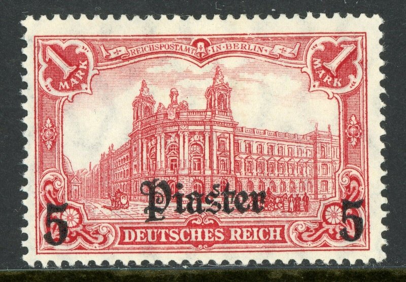 Germany 1906 Offices in Turkey 5 Piaster/1 Mark Carmine Wmk Scott # 51 Mint E580