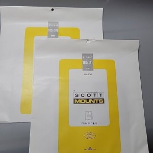 2 PACK Scott/Prinz Souvenir Sheets Small Panes Stamp Mounts 185x181 #1007 Black