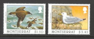 Montserrat Sc# 918-919 MNH 1997 $1.00-$3.45 Scavenger Birds