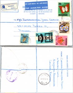Rhodesia, Flowers, Butterflies, Telephone and Telegraph
