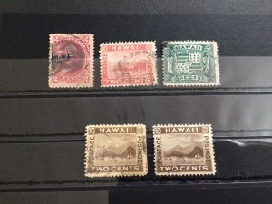 Hawaii  mounted mint or used  Mixed vintage stamps 62759