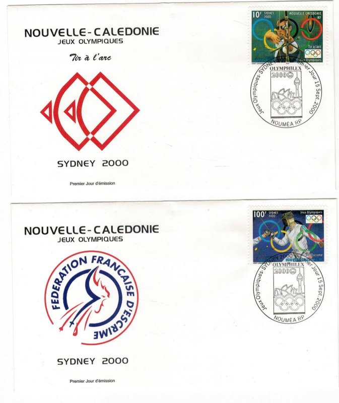 New Caledonia 2000 FDC Stamps Scott 853-856 Sport Olympic Games