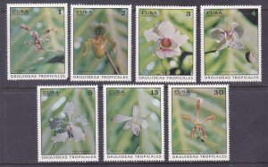 Cuba 1780-86 MNH 1973 Various Types of Orchids Full 7 Stamp Set VF