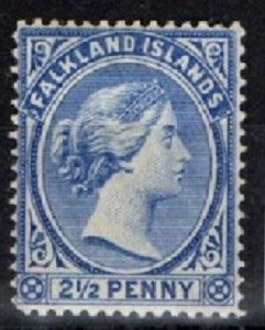 FALKLAND ISLANDS SG30 1894-6 2½d ULTRAMARINE  MTD MINT