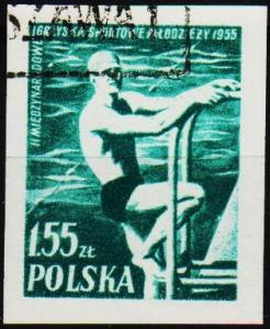Poland. 1955 1z55 (Imperf.) S.G.944 Fine Used
