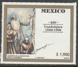 MEXICO 1720d, GUADALAJARA, 450th ANNIVERSARY, SINGLR. MINT, NH. VF.