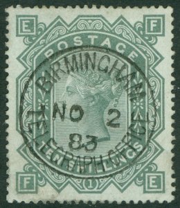 SG 131 10/- grey-green, watermark anchor. Very fine used with an upright...