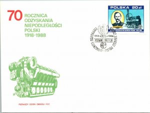 Poland 1988 FDC - 70th Anniversary of Poland's Independence - F12602