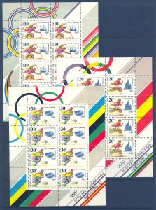 RUSSIA - SOVIET UNION-SC# 6023-6025-3 SHEETS OF 8 EACH OLYMPICS MNH