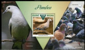 GUINEA BISSAU 2019 PIGEONS SOUVENIR SHEET MINT NEVER HINGED