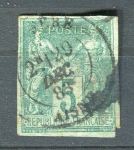 FRENCH COLONIES; 1880s General issue used 5c. value + Postmark,