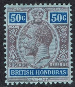 BRITISH HONDURAS 1913 KGV 50C