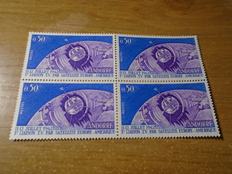 Andorra French  #  154  MNH   Block of 4