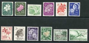 Norfolk Island SG24/36 1960-62 Part Set of 12 Fine Used