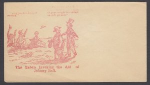 Civil War Patriotic unused cover - The Rebels Invoking the Aid of Johnny Bull