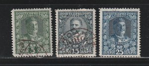 Montenegro 89, 91, 93 U King Nicholas I