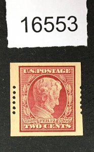 MOMEN: US STAMPS # 368 MINT OG NH MACHINE PERFORATION LOT #16553