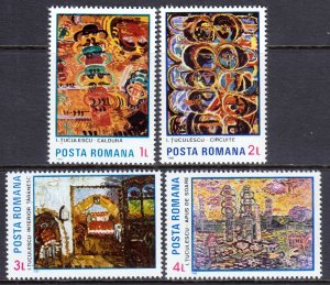 Romania 1985 20th Century Paintings Complete Mint MNH Set SC 3277-3280