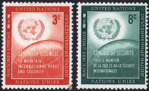 SC#55 & 56 3¢ & 8¢ United Nations: U.N. Security Council (1957) MNH*