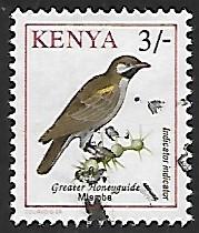 Kenya # 600 - Greater Honeyguide - used     [KlBlw]