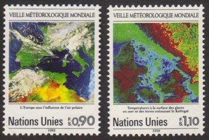 U.N. Geneva #176-7 MNH weather