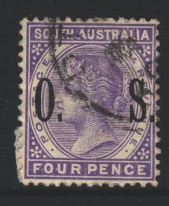 South Australia Sc#O81 Used - paper adhesion reverse