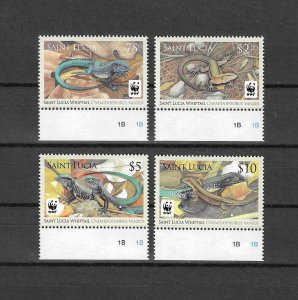 SAINT LUCIA 2008 WWF SG 1370/3 MNH Cat £12