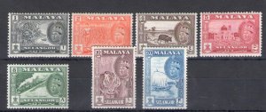 1961-62 Malaysian States - SELANGOR - Stanley Gibbons n. 129-35 - set at 7 value