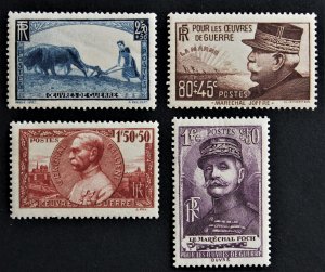 France #B97-B100 MH 1940 Complete Set of 4 Semi Postal