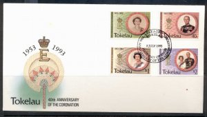 Tokelau 1993 QEII Coronation 40th Anniv. FDC