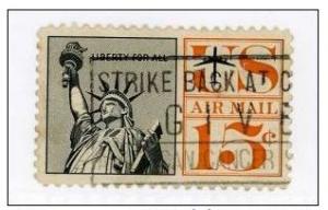 USA Airmail 1961 Scott C63 used - 15c Statue of Liberty