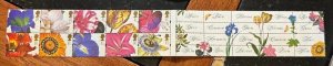 Great Britain #1722b Flowers Booklet Pane of 10 + 20 Labels all attached MNH