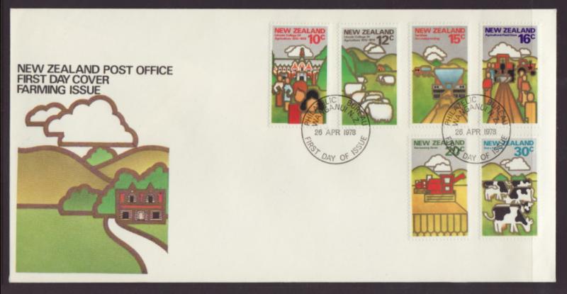 New Zealand 660-665 Farming U/A FDC