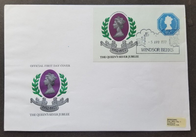 *FREE SHIP Britain GB Queen Silver Jubilee 1977 Royal (FDC) *imperf *see scan