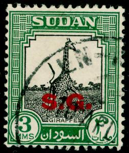 SUDAN SGO69, 3m black & green, FINE USED. Cat £23.