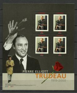 MNH Canada #1909a Trudeau SS